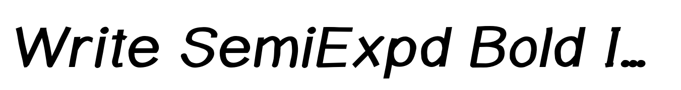 Write SemiExpd Bold Italic